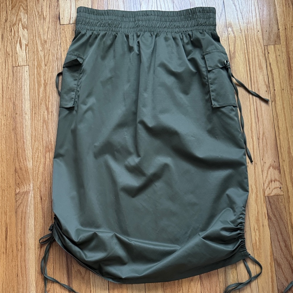 SHEIN Olive Green Cargo Drawstring Skirt